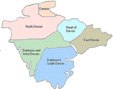 Devon Farms Map of 7 local groups